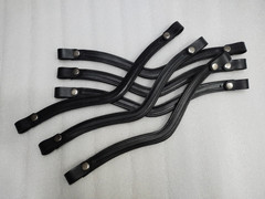 Set of 10 Leather Snap Browband–Empty Channel (6, 8 & 10 MM) All Sizes, Shapes.