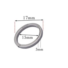 3PCS Titanium Key Rings Outer Dia. 17mm/22mm/25mm/32mm Openable Keyrings EDC