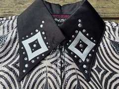 Hobby Horse Limited Edition Women’s Western Metallic Show Shirt B&W Medium