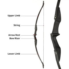 30/40Lbs Archery Detachable Takedown Recurve Bow Right & Right Left Hand Hunting