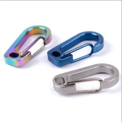 EDC Small Titanium Alloy Carabiner Spring Snap Hook Clip Key Hold Buckle Tool