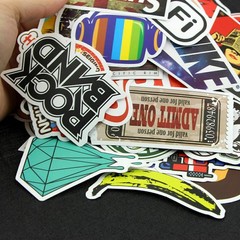 200 Pack Random Vinyl Skateboard Decals Graffiti Stickers Bomb Skate Laptop Lot