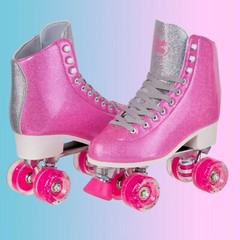 Skate Gear Glittery Roller Skates for Kids & Adults Men Women Youth Summer Ride