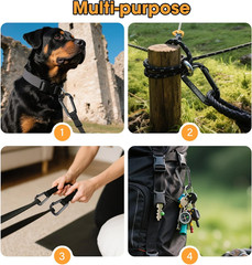10 PCS 2.5″ Heavy Duty Steel Carabiner Clips D-Ring Hook for Camping, Hiking, Pe