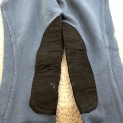 TuffRiders Starter Pull On Breeches Jodhpurs Unisex Kids 10 Blue Plum Equestrian