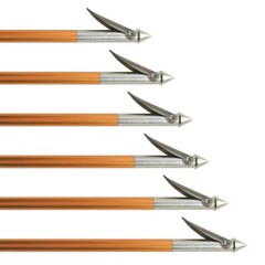 12Pcs Aluminium 6.3» Crossbow Bolts Barb Arrows No Escape 50-80lb Lethal shoot