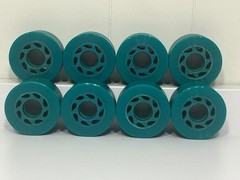 Set of 8 C7 Roller Skate Wheels 62mm x 83A Green (Enchanted Forest) Used Once
