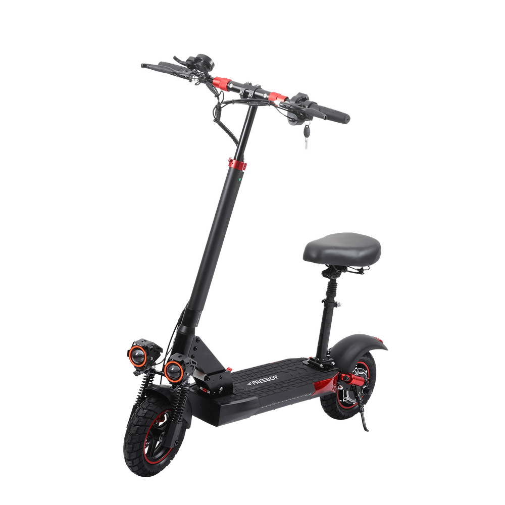J01 Electric Scooter with Seat 1200W 48V15AH 28MPH 10» Folding Adult E-Scooter