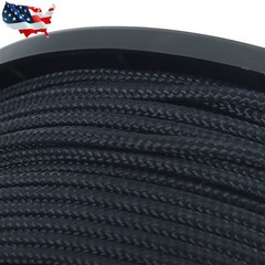 1/8in×500FT Black Nylon Rope Braid High UV and Abrasion Resistance Industrial