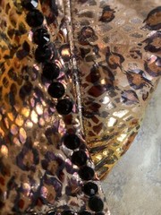 Western Show Women’s Horse Riding Shirt Shiny Animal Print W/ Jewels Very Flashy