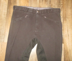 TUFFRIDER mens SZ 36 b;ack COTTON FULL SEAT EQUESTRIAN riding pants