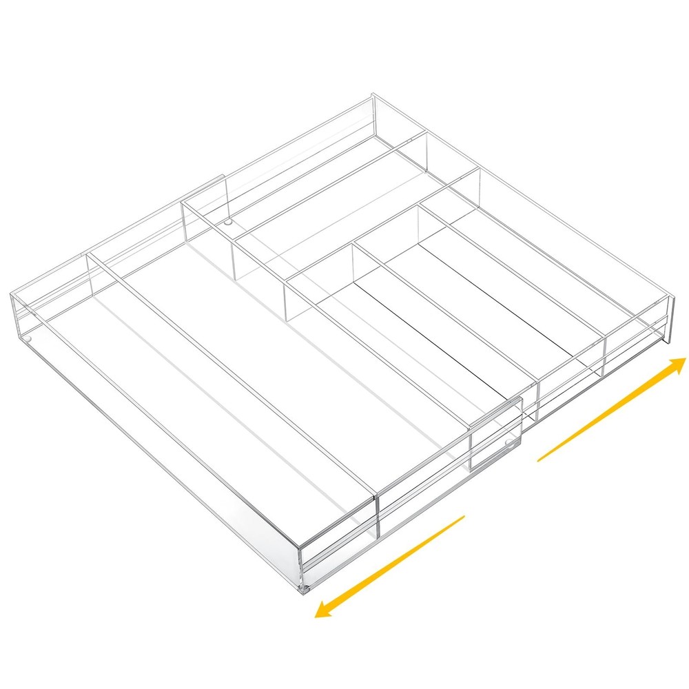 Briwooody 1 Pcs Acrylic Desk Drawer Organizer 9» up to 18» x 15» x 2.1» E…