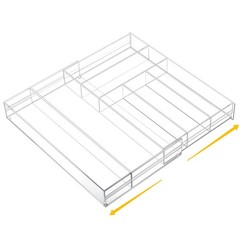 Briwooody 1 Pcs Acrylic Desk Drawer Organizer 9» up to 18» x 15» x 2.1» E…