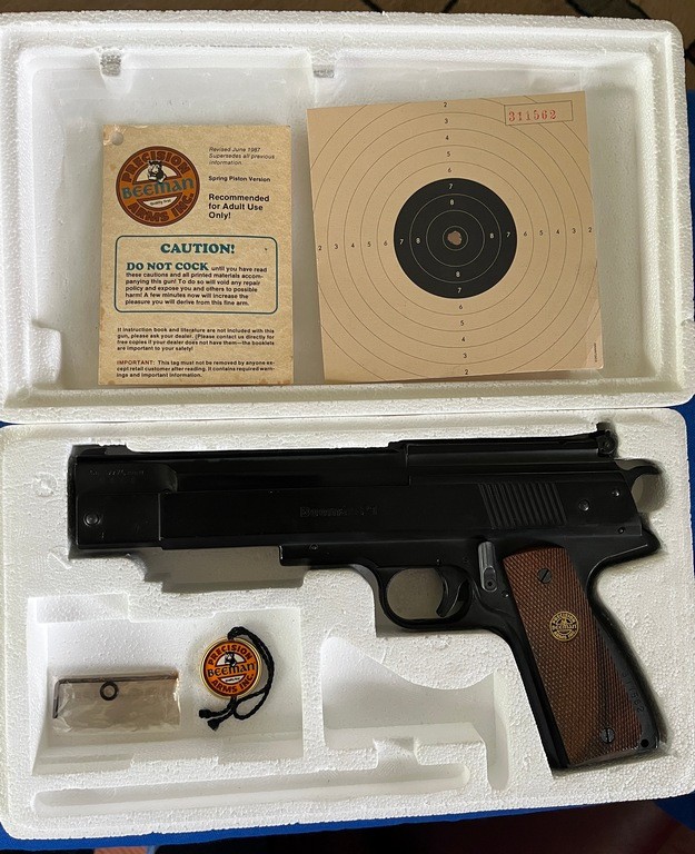 Rare Beeman San Rafael import P1 .177 cal – 4.5mm air pistol made in W. Germany