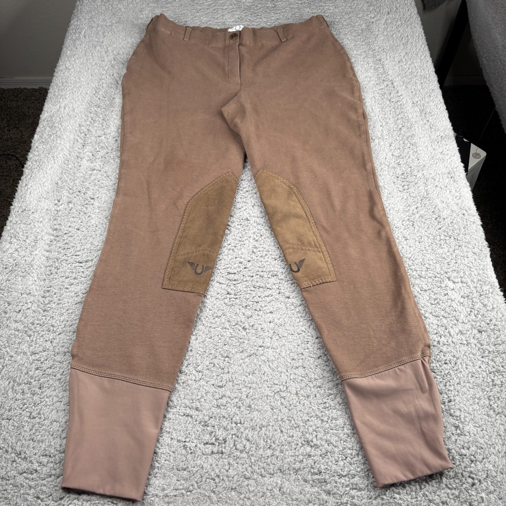 Tuffrider Breeches Pants Womens 34 (34×30) Blue Stretch Waist Riding Equestrian