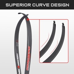 NIKA ARCHERY N3 Progress Series Carbon Fiber Limb Recurve Bow Limbs 68″ 70″ @25H