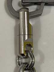 EDC Titanium Short Front Pocket Fat Link Wallet Chain, Keychain 8-3/8”