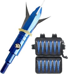 12pcs Hunting Blue Demon 100gr 2 Expandable Blade Broadheads Crossbow Arrow Tips
