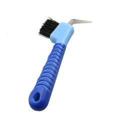 ZYAMY Horse Hoof Pick Brush with Soft Touch Rubber Handle Random Color for…