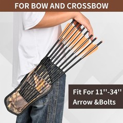 Hunting 20″ Crossbow Bolts Arrows +/or Quiver OD 8.8MM Half Moon Nock Shooting