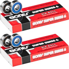 BONES SUPER SWISS 6 BEARINGS 2-PACKS (16pcs) Skateboard Longboard POWELL