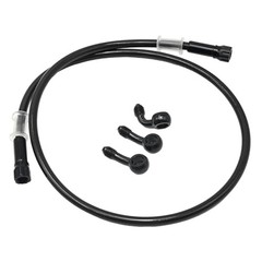 AN3 28 90 Degree M10 Aluminum Nylon Braided Motorcycle Brake Hose 90cm/35.4“