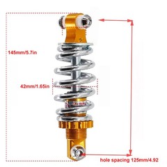2X 125mm Rear Support Shock Absorbers 500lb For Electric Bicycle Scooter E-Bike