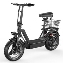 14» Electric Scooter Adults w/ Seat 25MPH 45Mile Range 1000W Commuter E-Scooter