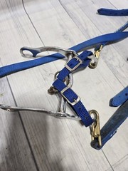 BLUE NYLON BRIDLE & Standard 5.5″ Correction Bit HORSE Accessory