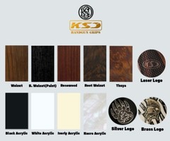 Ksd Grips Brand SW 5904-5906 Compatible Walnut Orthopedic Custom Laser Text Grip