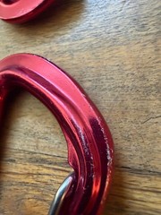 BLACK DIAMOND Neutrino Wiregate Carabiners Lot of 10 Red Climbing Rack Good Cond