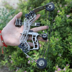 10» Mini Compound Bow Set 12lbs Shoot Range 40-50m Toy Game Gift Practice