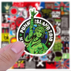 100pcs Classic Rock Band Stickers Waterproof Music Decals for Laptop Guitar