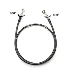 AN3 M10 Black Stainless Steel Braided Motorcycle Brake Line Oil Hose 120 cm