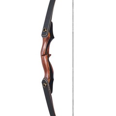 60″ Archery Takedown Recurve Bow Wooden Longbow Hunting Bow Set RH 30-50lbs