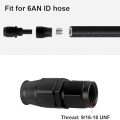 6AN PTFE Hose End Fitting Straight Swivel Only for PTFE 6AN Straight Normal