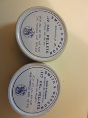 Smith and Wesson air gun accessories. Pellets, co2,(1970s) and B-Bs (later prod)