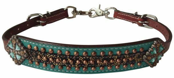 Western Horse Bling! Cheetah Bejeweled Wither Strap Holds up the Breast Collar