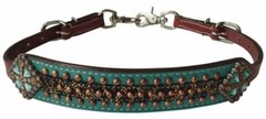 Western Horse Bling! Cheetah Bejeweled Wither Strap Holds up the Breast Collar