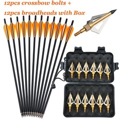 20″ Crossbow Bolts Arrows OD 8.8mm &/OR Hunting Broadheads &/OR LED Lighted Nock