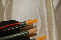 Sprandel’s Vintage Archery Cedar Arrows 50# -12 Arrows 3 Fletch 5″ Spiral Parab