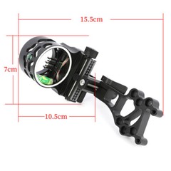 Compound Bow Sight 5 Pin (.019) Bow Sight Light Micro Adjustable Archery Hunting