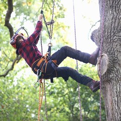 SOB Aluminum Alloy Rappel Ring Equipment Climbing SOB-RR-5.1-7.5, Gold + Red