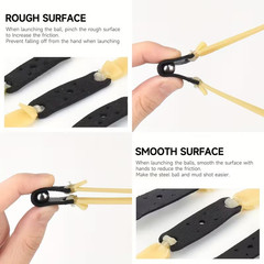 10 Pack Flat Rubber Bands 2.0mm Thick Elastic Slingshot Replacement for Hunting