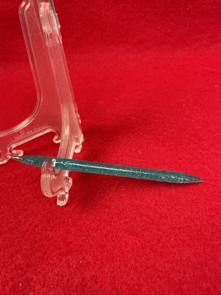 1- Cowgirl/Cowboy Epoxy Toothpick Turquoise With Diamond Dust 4- Inch