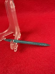 1- Cowgirl/Cowboy Epoxy Toothpick Turquoise With Diamond Dust 4- Inch