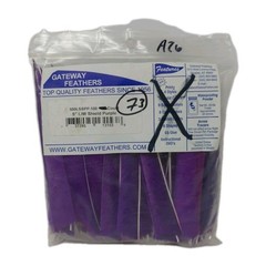73 Count Gateway Archery Arrow Feathers 5″ Left Wing: Shield Purple