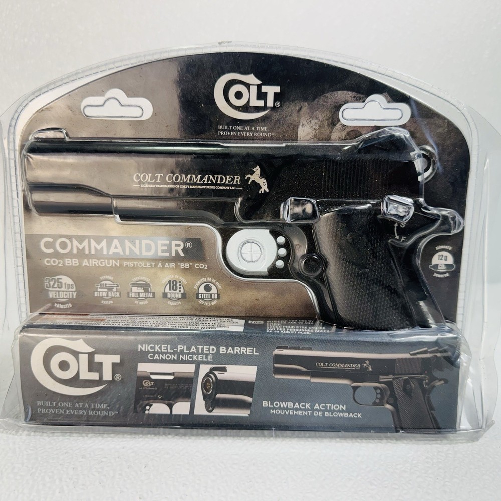 Umarex Colt Commander .177 Cal 18rd Blowback BB Air Pistol, 325fps – 2254028