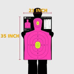 Atflbox 5-Color Silhouette Paper Target for The Range, 23X35 inch High Colors