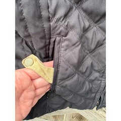 Equine Couture Parisian Vest Womens Large Black Tan Quilted Equestrian Riding L